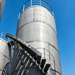 Large Stainless Steel Vertical Storage Tank